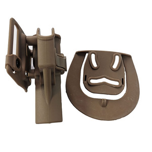 गुप्त ले जाने के लिए सुरक्षा के लिए सामरिक प्लास्टिक गन होल्स्टर त्वरित-पुल पैर कमर - Product Image 6