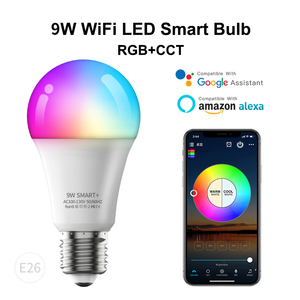 מנורת הנורה E26 E27 B22 7w 9w Wifi חכם אור בית Focos Inteligentes Alexa קול בקרת App Foco led Rgb