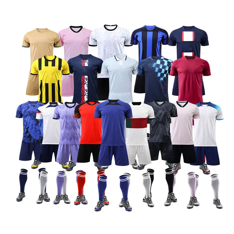 Giá Rẻ Tùy Chỉnh Xác Thực Jersey Người Đàn Ông Của Thể Thao Bóng Đá Bộ Camisa De Futebol Đội Áo Bóng Đá Đồng Phục Số Lượng Lớn Bóng Đá Jersey 2023-2024