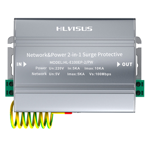 Ağ ve güç 2-in-1 12-220V IP güvenlik kamerası dalgalanma koruyucu paratoner koruma RJ45 PoE 100Mbps monitör tipi - Product Image 3