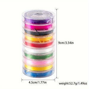 El Hobbyworker 10 colores Mini juego de Cuerdas elásticas, 10 yardas, cuerda elástica para pulseras, hilo elástico para la fabricación de joyas - Product Image 3