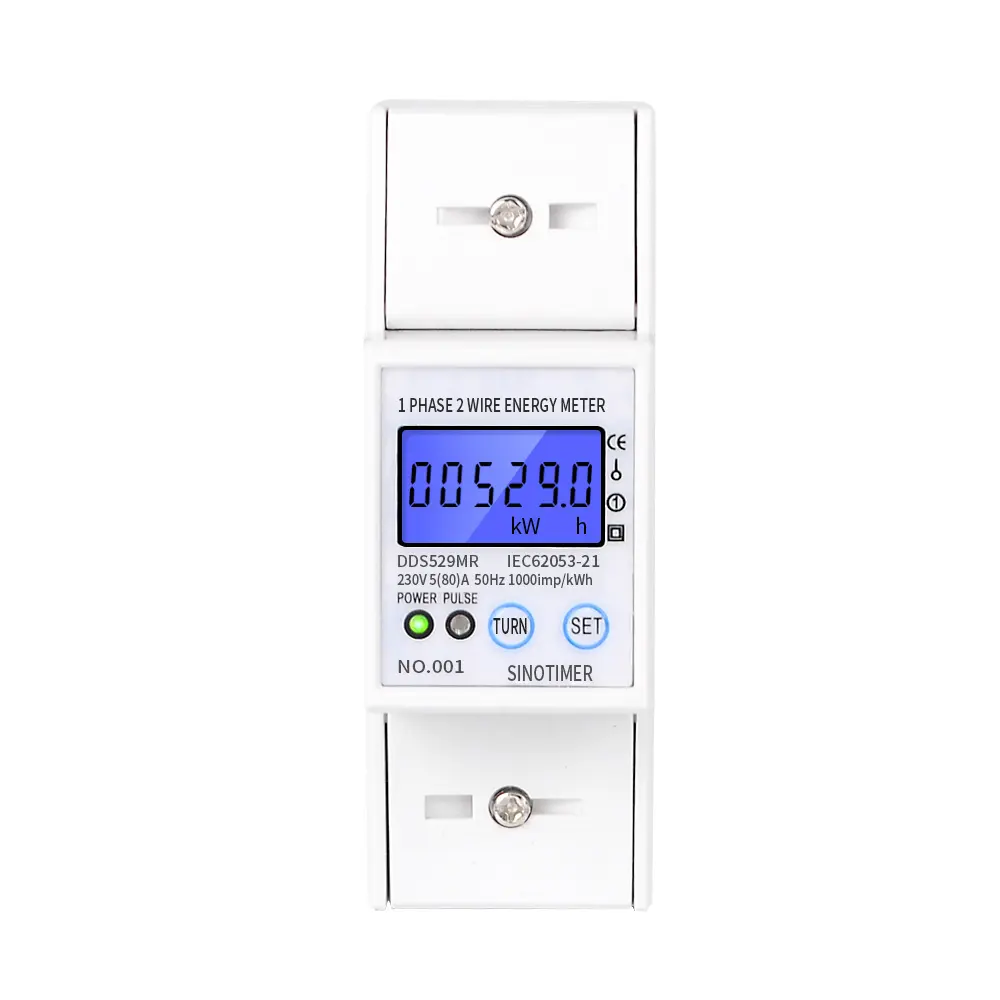 RS485 AC 230V 5-80A High Precision Electric Energy Meter Digital Electricity Consumption Meter With Voltage Current Display