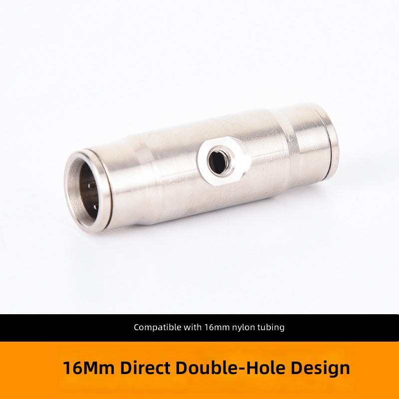16 mm, double trou direct, blanc