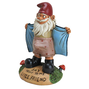 Bireysellik bahçe küçük Gnome Pervert Scarface heykeli bahçe dekor cüce