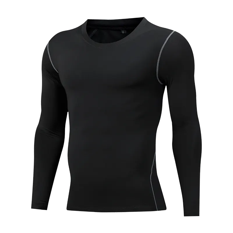 Tester Mannen Sport Running Fitness Pak Snel Droog T-shirt Hoge Elastische Training Ademend Zweet Afwezigheid Base Shirt