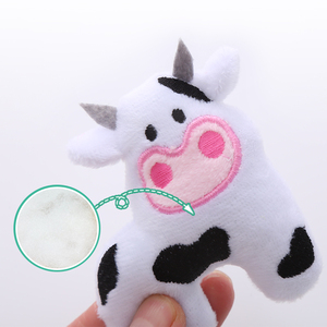Juguete de peluche suave de hierba gatera de nuevo diseño, Animal de dibujos animados, vaca, forma de pájaro, resistente a mordeduras y molienda de dientes, juguete para masticar para gatos almacenados - Product Image 5