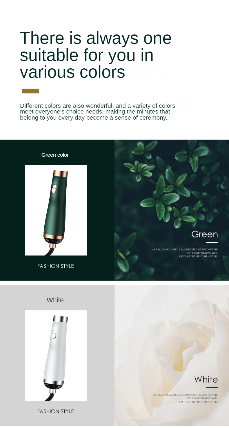 2020 New Arrival Blow Hair Straightener Curler Comb One Step Hair Dryer For Beauty Salon Household