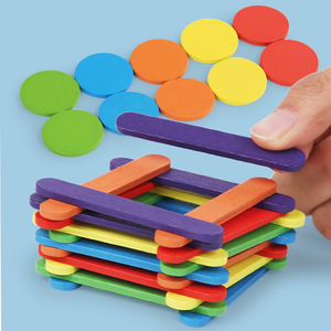<strong>Logical</strong> Thinking Wooden Sticks Puzzle for Early Education, Creative Cognitive Character Puzzle for Fine Motor Skills Learning