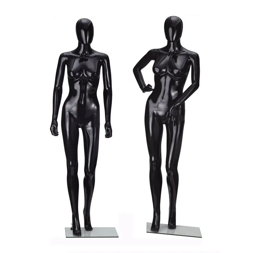 Maniquí de cuerpo completo para mujer, de pie, negro, afroamericano