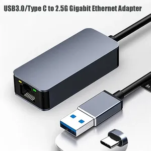 2500Mbps USB C Type-C Ethernet a RJ45 2.5G USB 3.0 cablato convertitore di rete Lan Hub per Windows 7/8/10 MAC per PC portatile - Product Image 5