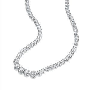 قلادة عنق مويسانيتي لامعة للارتداء اليومي الأنيق والمناسبات الخاصة الراقية للنساء - Product Image 2