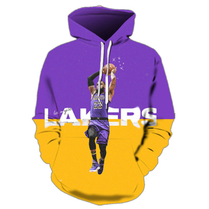 Mùa Thu Giản Dị Thời Trang 23 Bóng Rổ Mặc Chia Hoodie Jersey James Jersey Dệt Kim 3D Mỹ Kích Thước Áo Len Trùm Đầu Giới Tính Trung Tính - Product Image 3