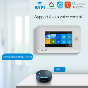 2023 nueva pantalla táctil LCD grande tuya APP con cable e inalámbrico 4G WIFI sistema de alarma GS106 - Product Image 2