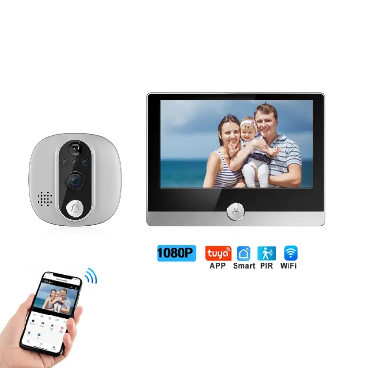 Kỹ thuật số cửa Viewer góc rộng 4.3 inch điện tử hình ảnh chuông cửa WIFI video lổ nhìn trộm Door Viewer