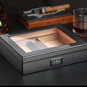 Custom Embossed Logo Luxury Cigar Accessory <strong>Humidor</strong> B&amp;B Cuban Lockable Made in China Wood Material - Product Image 6