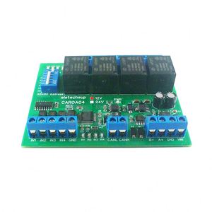 CAROA04 12V/24V 4-CH DI-DO CAN Fieldbus Relay <strong>Module</strong> RS485 <strong>Modbus</strong> RTU IO Expansion Board <strong>Digital</strong> <strong>Input</strong> CAN Controller CAROA04