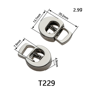 Tapón de cordón redondo elástico de 6mm con cordón de Metal, bloqueo de tope de cuerda, técnica de chapado, bloqueo de extremo de tapón de cuerda indefinido - Product Image 5