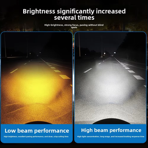 Xe Máy Vua Kong spotlight <span class=keywords><strong>Led</strong></span> ống kính trắng vàng kép màu Độ sáng cao Đèn pha xe máy Đèn pha Spotlight - Product Image 5