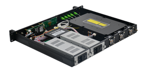 Amplificador de fibra de alta potencia 1550nm 4 puertos 1U EDFA con función WDM para CATV para redes 5G POE 3G TCP 5DB TX Power