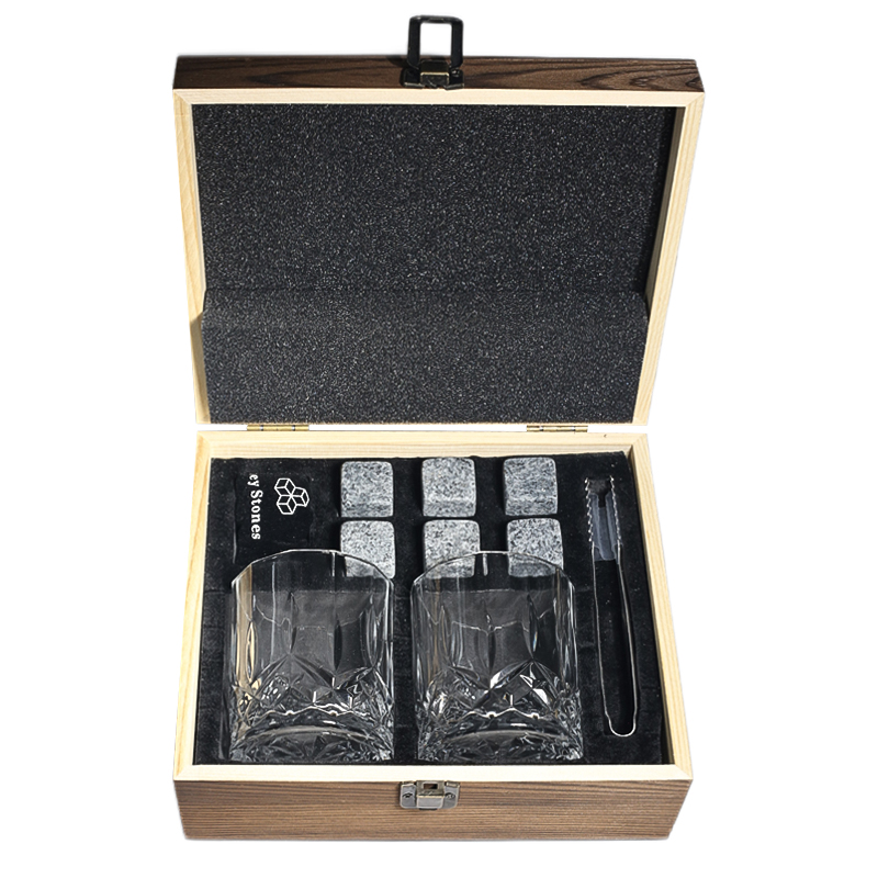 Ensemble de pierre de glace de granit gris
