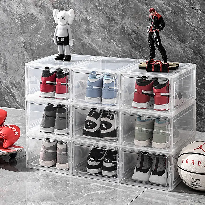Étagère à chaussures en acrylique personnalisée présentoir mallettes de rangement présentoir à chaussures de sport présentoirs organisateurs en acrylique
