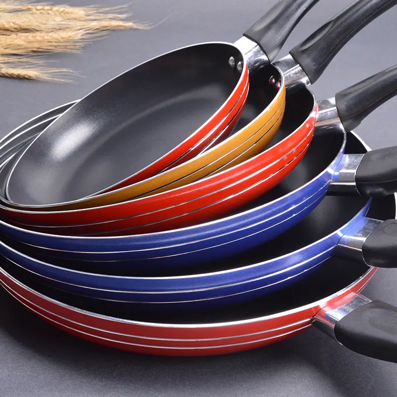 Mini poêle à frire en aluminium anti-adhésive sartènes ustensiles de cuisine couleur oeuf friture steak poêles