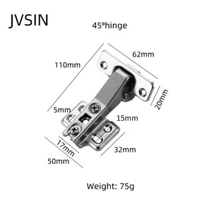Jvsin 90 hingee thủy lực vòi hoa sen bản lề phòng tắm cửa kính bản lề 45 <span class=keywords><strong>135</strong></span> 165 độ 90 độ khóa đồ nội thất nhà phòng khách - Product Image 5