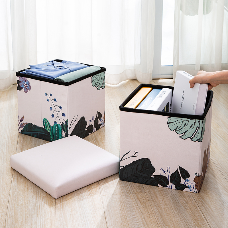Chinese painting design traditional style pouffe ottoman foot stool ottoman