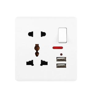 Vendita diretta in fabbrica presa <span class=keywords><strong>multi</strong></span> switched 250V 16A + 13A con luce + presa interruttore a parete 2USB