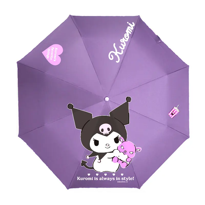 Ombrello solare automatico Cinnamoroll soleggiata e rainydual-purpose pieghevole ombrello solare melodia UV protezione ombrello