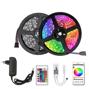 Tira LED RGB 5m 10m 15m a prueba de agua llevó la luz de neón 2835 5050 12V 12V 30Led/M Flexible cinta adaptador de controlador conjunto - Product Image 2