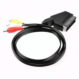 1.8M 6FT RGB <strong>Scart</strong> <strong>to</strong> 3 <strong>RCA</strong> AV Cable <strong>Scart</strong> <strong>to</strong> 3RCA Audio Video Connector for Nintendo Entertainment System NES AV Cable Cord - Product Image 2