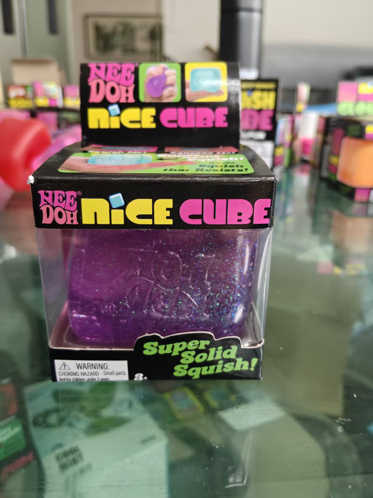 glitter squeeze toy-purple