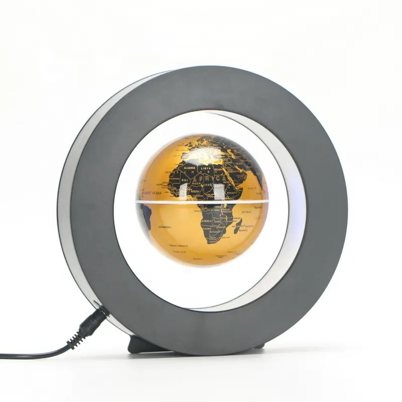 Globe de terre magnétique à base en forme de O, décoration créative pour la maison, prise ue