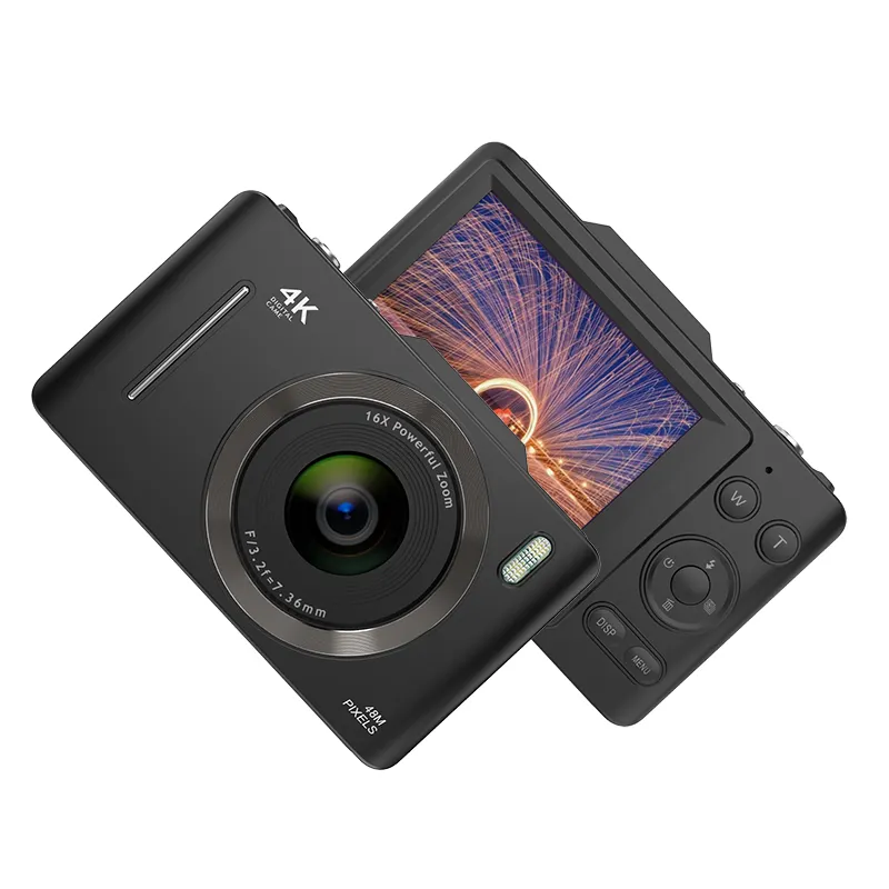 4K CMOS 48MP 1080P 700mAh selfi sincronización compacta 2,8 pulgadas cámara digital foto Cemra Dslr para Vloging Mini cámara de vídeo Digital
