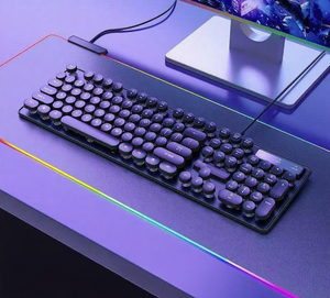 Retro Punk Mechanical Feel <strong>Keyboard</strong> Gaming <strong>Keyboard</strong> Headset Wired E-sports Game Desktop <strong>Notebook</strong> Wholesale - Product Image 4