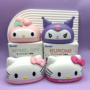Kawaii סבון תיבת קריקטורה אנימה kulomi kt חתול מלודי סבון אמבט סבון בעל סבון