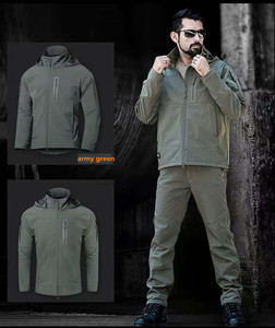 Herren atmungsaktive wasserdichte Haifisch haut Soft <span class=keywords><strong>shell</strong></span> Jacke Wind-Break Verschleiß feste taktische Hoodie Reiß verschluss Verschluss Casual Autumn