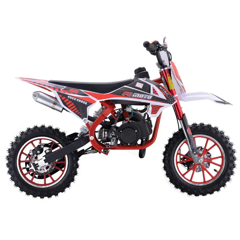 Bici da Cross per bambini di alta qualità alimentata a Gas 49cc Mini Dirt Bike Mini Moto Cross Moto 2 tempi Pit Bike