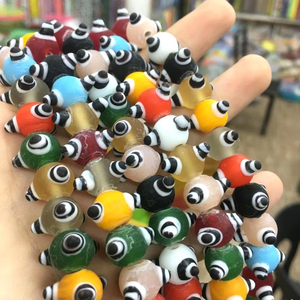 סיטונאי קריסטל 15mm ססגוניות שטן עין מט חרוזים לצמיד ביצוע Loose זכוכית לב חרוזים קריסטל DIY חרוזים