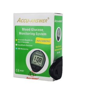 Sıcak satış çok fonksiyonlu kan şekeri monitörü metre diyabet test kiti test şeridi kağıt ile büyük ekran akıllı kod ücretsiz - Product Image 6