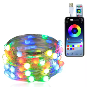 IP65 LED Weihnachten dekorative Pixel Point Lichterketten Smart Control Farbwechsel Kupferdraht Fairy String Lights