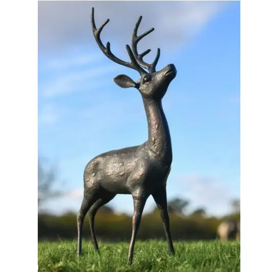 Nuovo Design decorazione per la casa statua bronzo cervo scultura per la decorazione del giardino con il miglior prezzo
