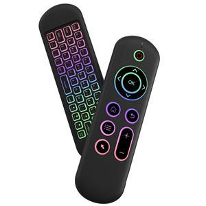 Venta al por mayor de fábrica Inglés Francés Ruso M5 Control remoto 2,4G Wireless Air Mouse con Mini teclado para sistema Android Linux - Product Image 1