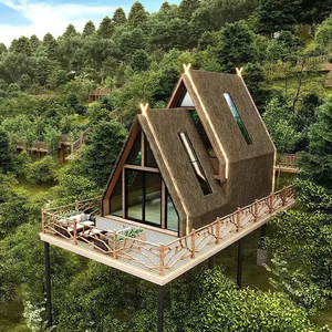 Maison préfabriqué<span class=keywords><strong>e</strong></span> européenne de luxe en forme de A double palais et villa d'hôtel de style pyramide pour l'extérieur pour maisons préfabriquées - Product Image 3