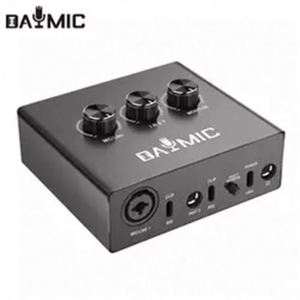 Home Live XLR 6,35mm Entrada Estudio Tarjeta de sonido Grabación Interfaz de audio Interfaz de tarjeta de sonido de audio USB pequeña