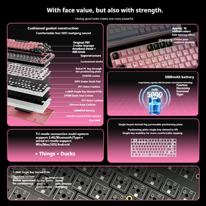 EWEADN GS75 75% cơ khí Ba chế độ chơi game Bàn phím 82 hot-swap USB/có dây 2.4 gam cho Bluetooth phím độ trễ thấp với đèn nền - Product Image 3