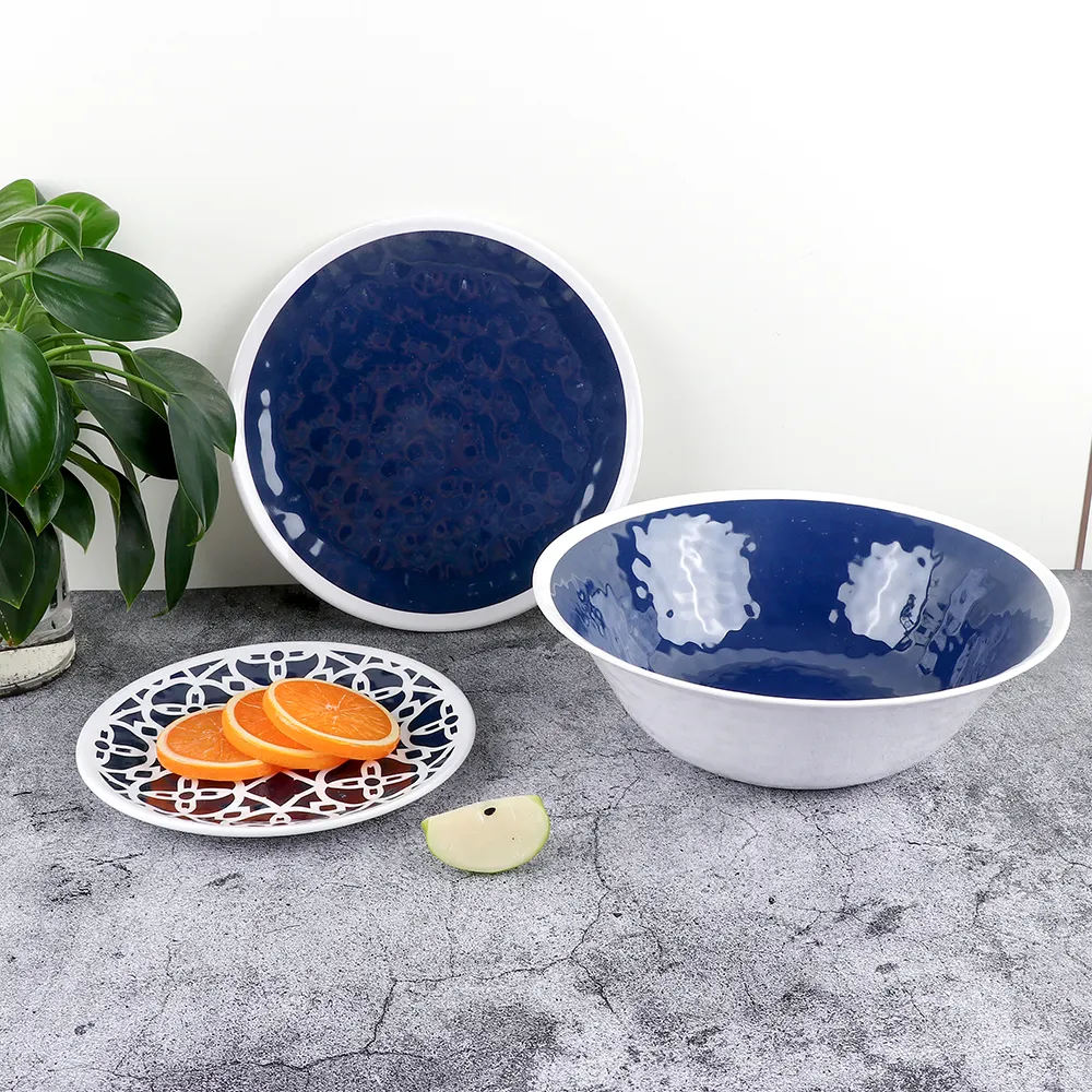 Oem melamine đặc biệt đồ ăn nibbles bánh nướng appetiser Khay Ngâm Bát mùa hè ngoài trời melamine Bộ đồ ăn