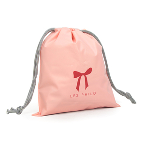 定制带拉绳闭合CPE LDPE塑料袋带棉绳拉绳包装塑料袋 - Product Image 3