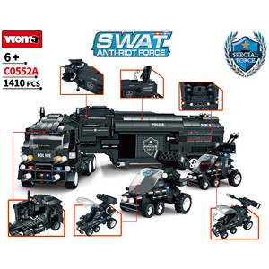 Perakende satış öğrenci sertifikası CPC şehir SWAT kolordu Anti isyan kuvvet polis arabası küçük yapı taşları tuğla seti - Product Image 2